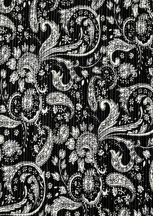 Paisley Pleated Scarf   - PREMIUM