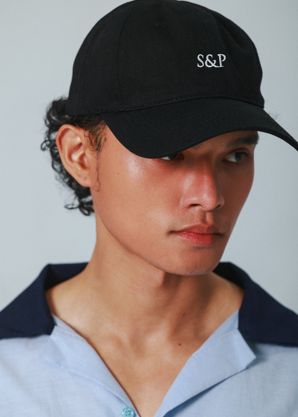 Monogram Dad Cap Black