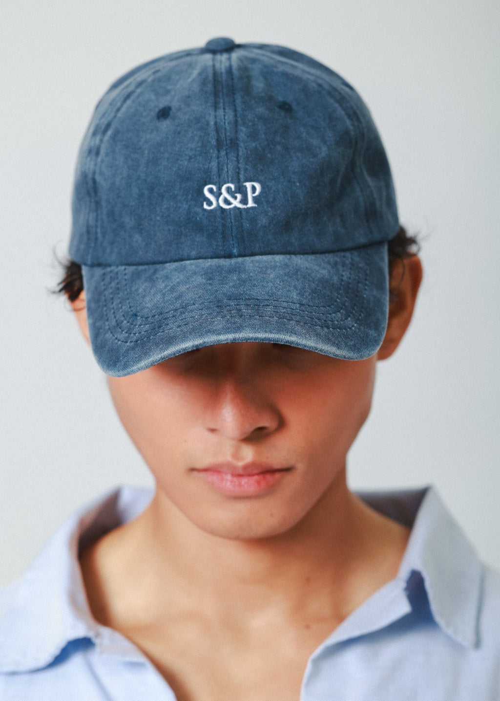 Monogram Dad Cap Denim Blue