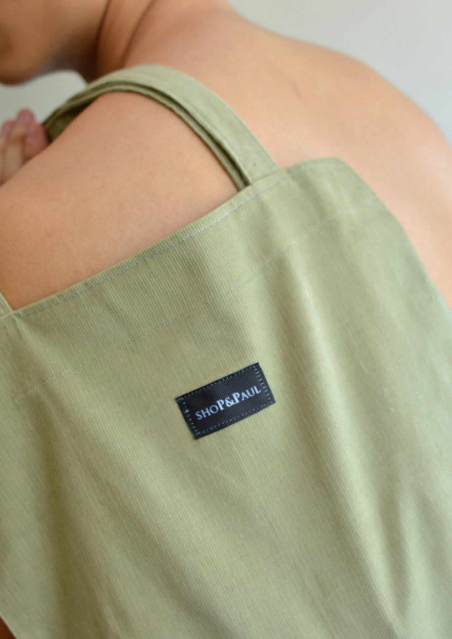 Corduroy Tote in Matcha